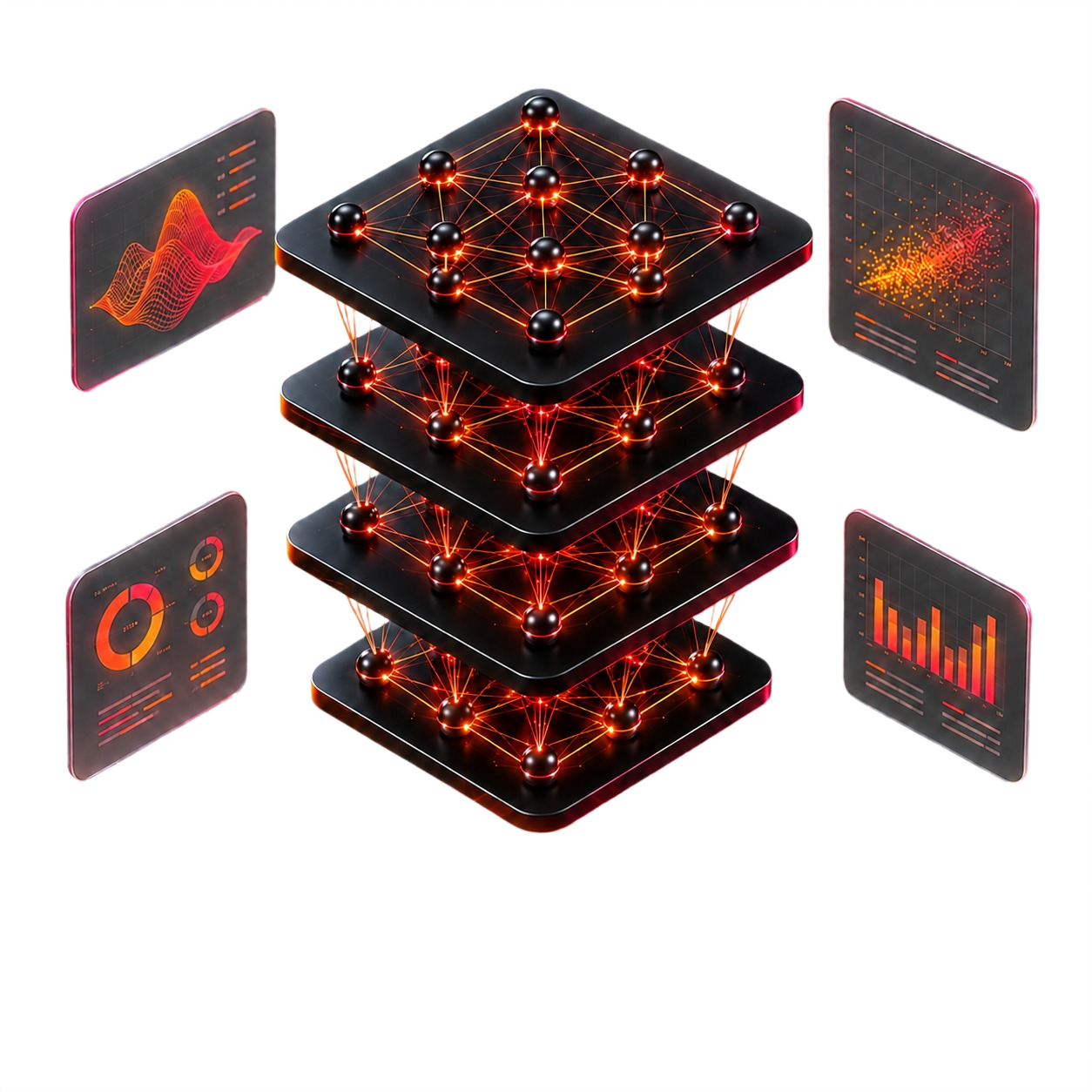Server and data-infrastructure visual representing production ML serving